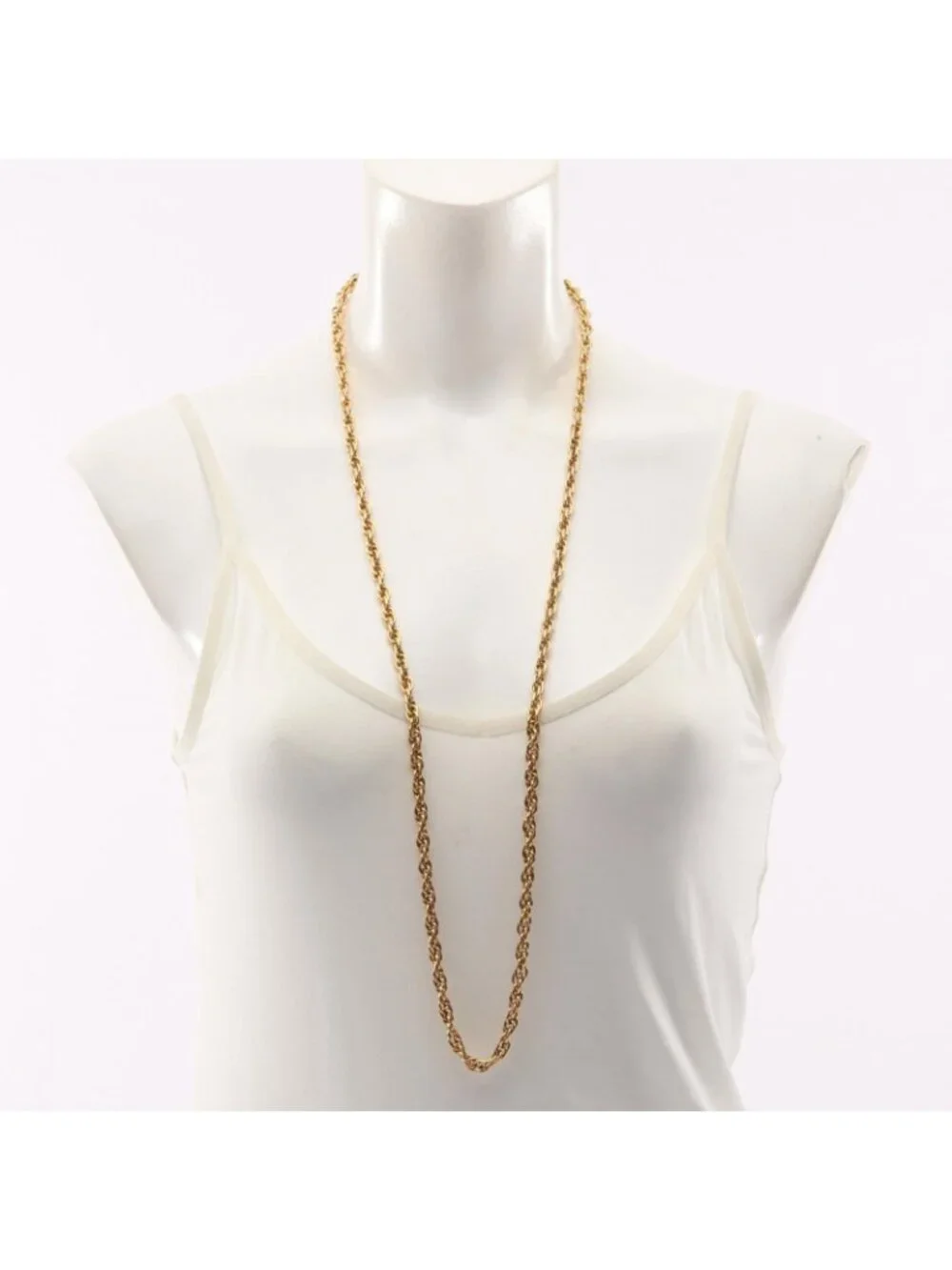 Chanel Necklace CC Logo Long Vintage Coco